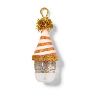 Bath & Body Works Birthday Hat Pocket Hand Gel Holder Keychain.